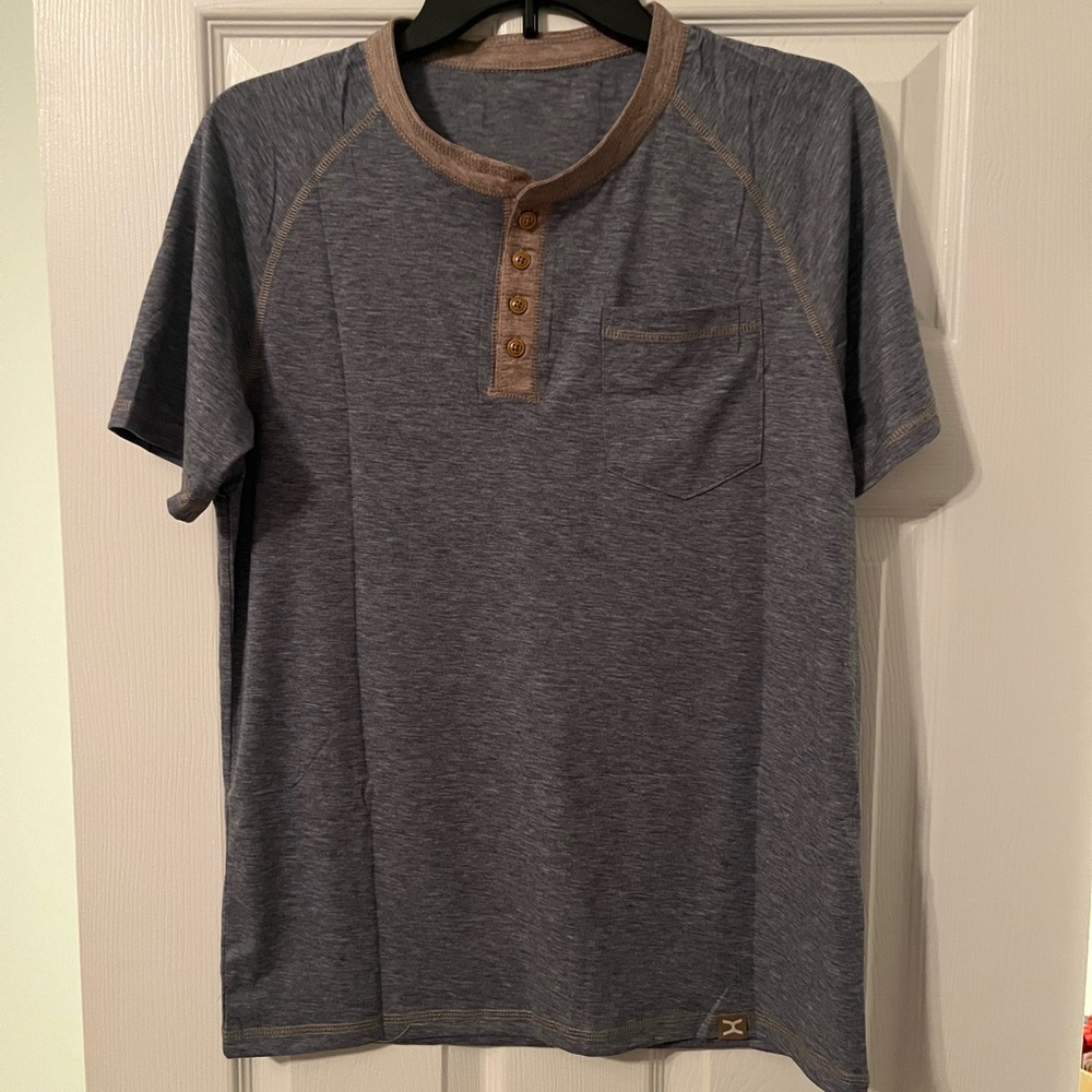 Men's Blue Henley Shirt